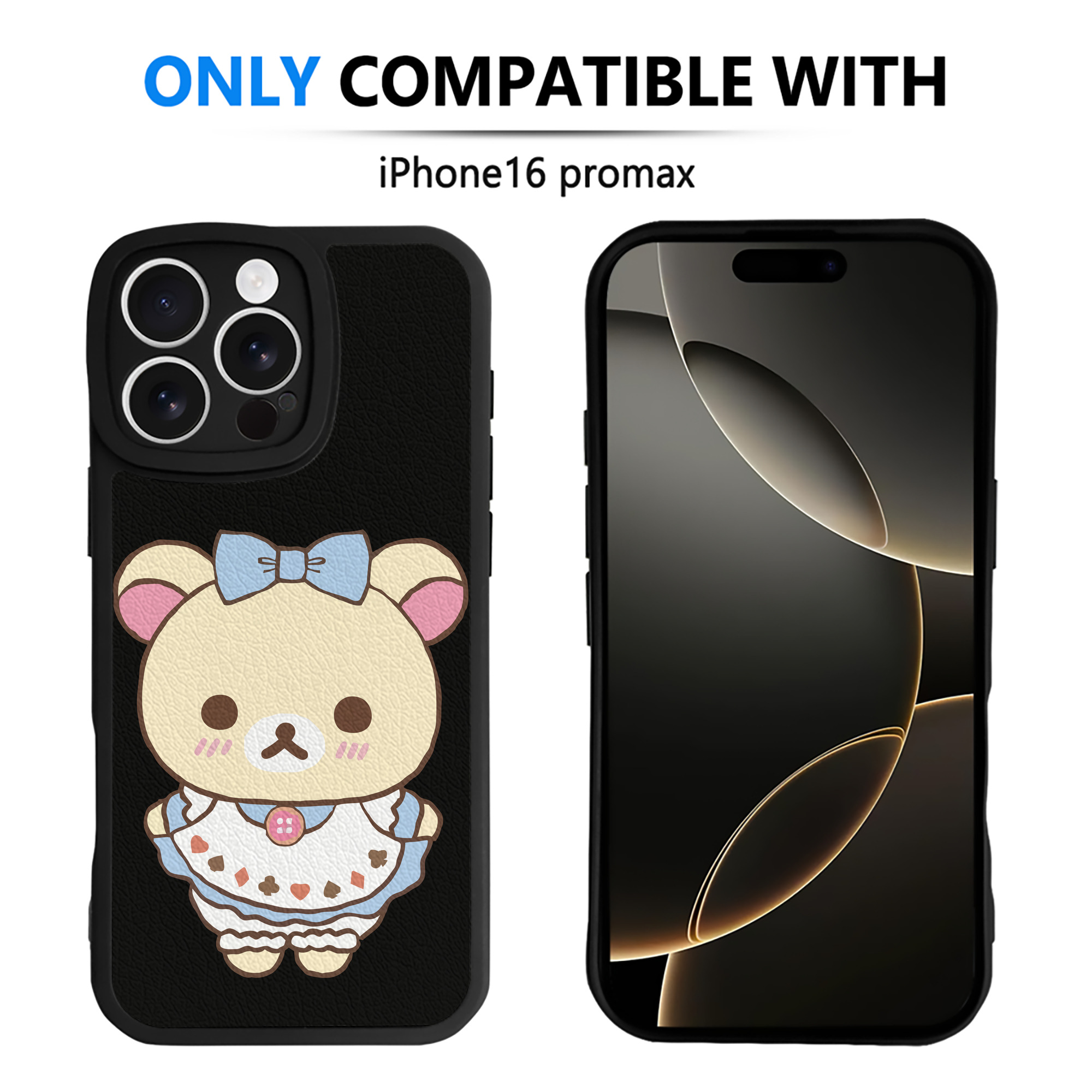 （画像用） リラックマ リラックマ キイロイトリ Rilakkuma Korilakkuma Kiiroitori 【iPhone 16シリーズ対応】シリコンスマホケース（レザー調） 材質：シリコン